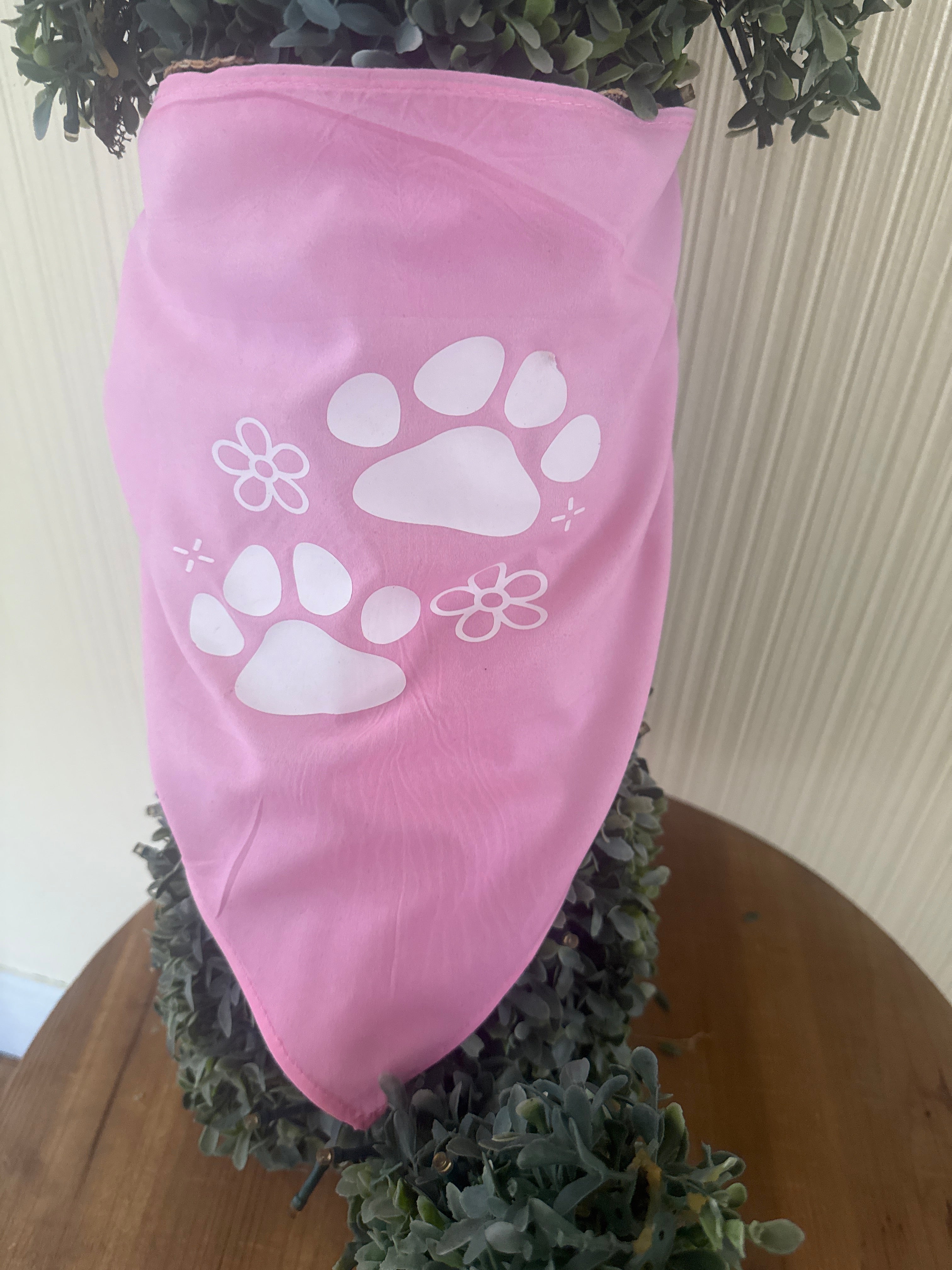 Pink dog bandana