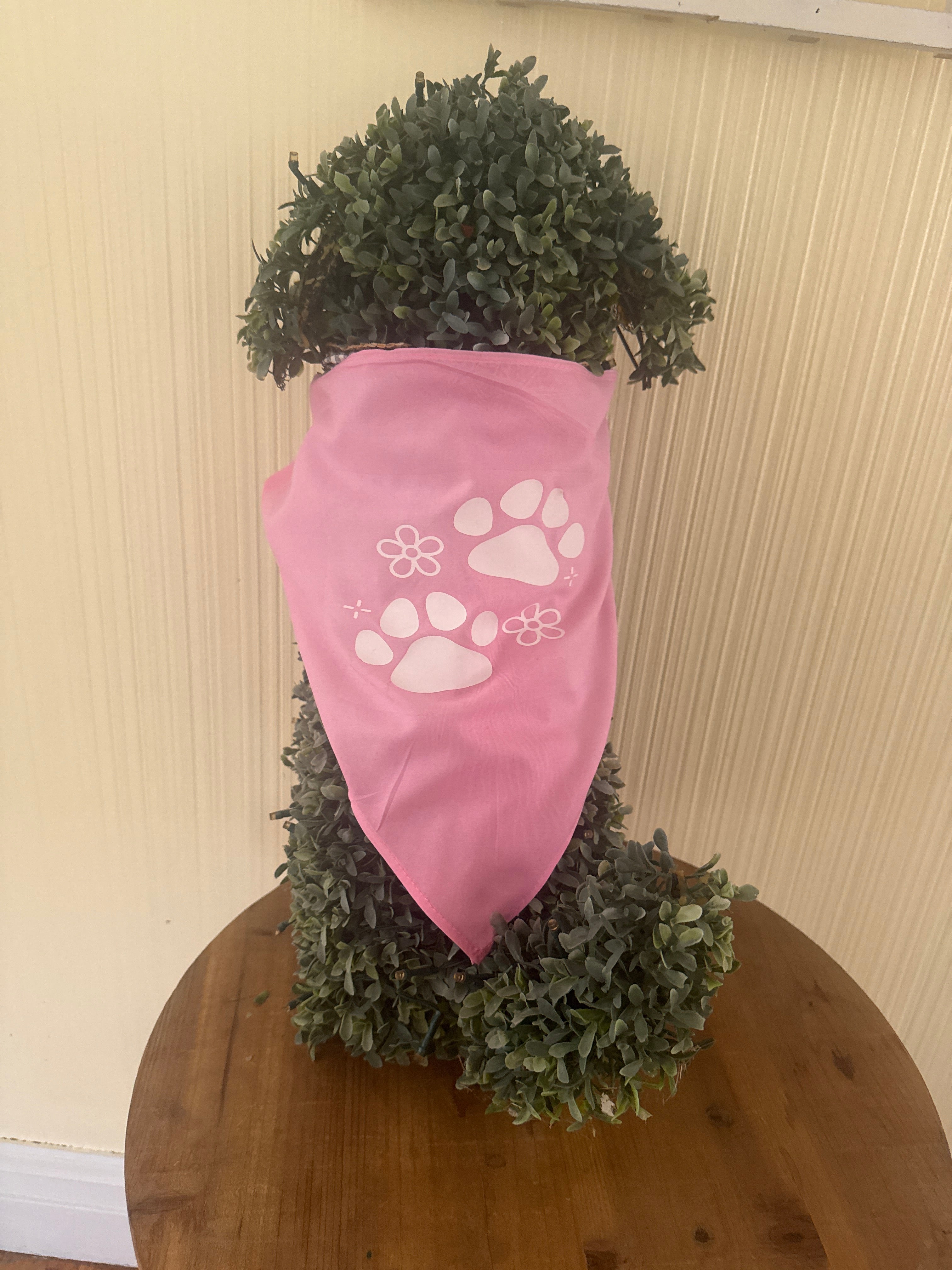 Pink dog bandana